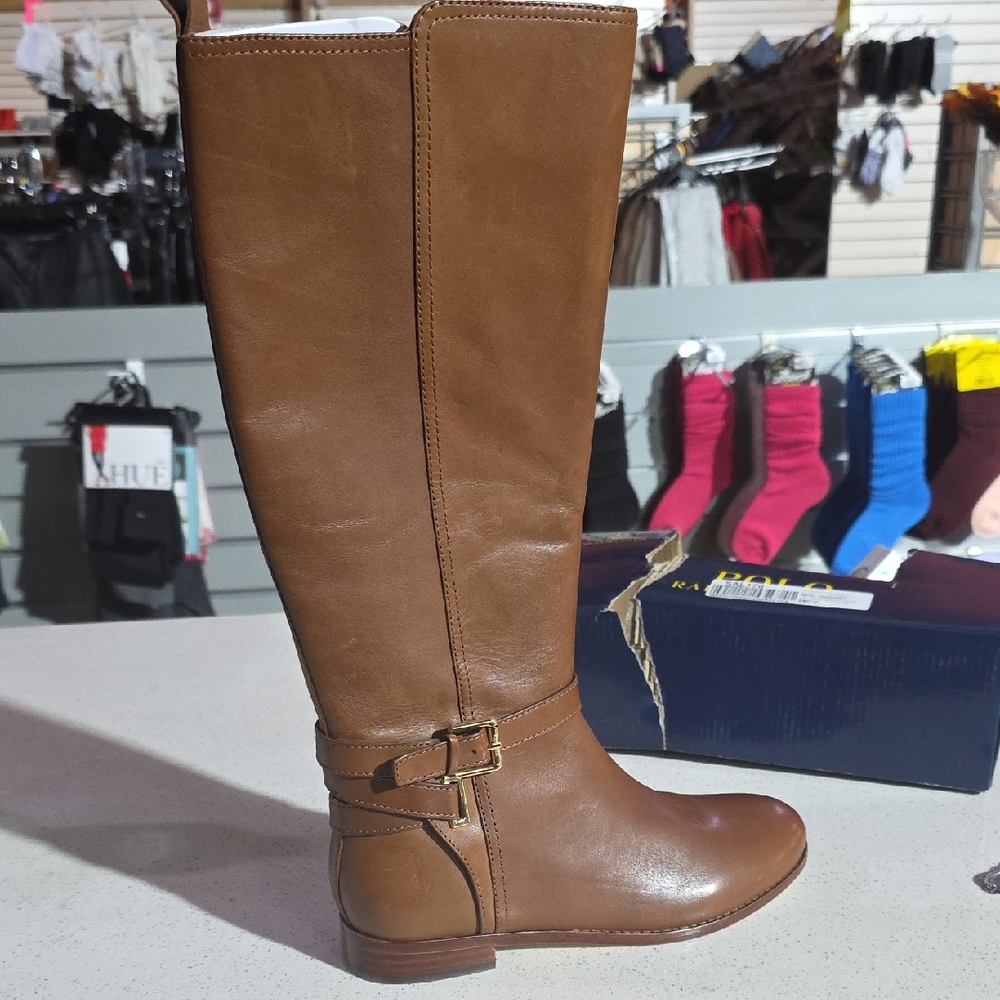 Lauren Ralph Lauren Tan Over the Knee Boots